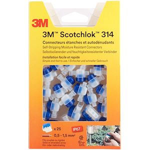 Connecteurs Scotchlok UY2 Connecteurs 3M Scotchlok UY2 - Lot De 100 - Graisse Protectrice - Fils 0,4-0,9mm - Diamètre 2,08mm Connecteurs électriques 3M