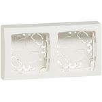 Cadre saillie 2 postes Appareillage saillie blanc