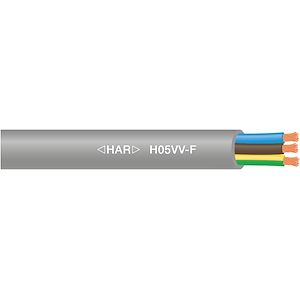 Cable H05VV-F Tuyau 3x0,75mm 25m (Blanc) Tension De Service