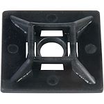 Embase adhésive et à visser 28.6 x 28.6 x 5.3 mm noire UV