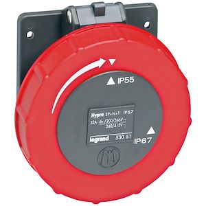 Socle De Prise Legrand Prisinter 3P+T IP44 32A 380/415V - Référence 054154 - Neuf