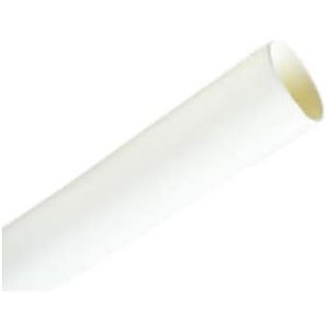 ISOLATECH Gaine thermorétractable en PVC 2:1 - Largeur à plat 120 mm (76,4 mm) - Blanc, sans colle - au mètre - Lot de 3 m pour isoler les batteries 18650 sans inscription