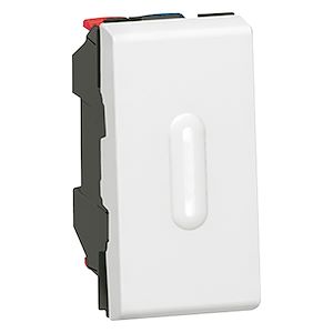 Poussoir inverseur à voyant 6A 250V~ Mosaic 2 modules... - LEGRAND 077042
