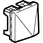 Sortie de câbles Mosaic avec serre-câbles - blanc - 2 modules