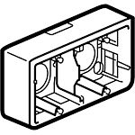 Cadre saillie prof.40mm Mosaic pour 4  5 ou 2x2 modules horizontal - blanc