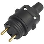 Fiche caoutchouc 16 A 2P + T sortie droite