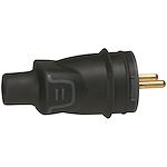 Fiche borne à vis 2P+T 16A IK08 IP44 à sortie droite