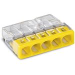 Borne WAGO 2273 - 5 x 0 5 à 2 5mm² Transp. / Jaune