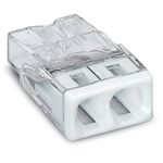 Borne WAGO 2273 - 2 x 0 5 à 2 5mm² Transp. / Blanc