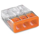 Borne WAGO 2273 - 3 x 0 5 à 2 5mm² Transp. / Orange