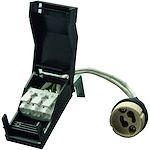 Douille GU10 triple bornier rapide. Classe II