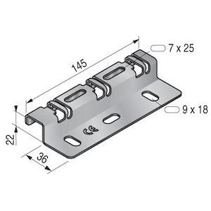 Niedax France 552147 | Accessoire de fixation en Z, ZUF 150U, SZ