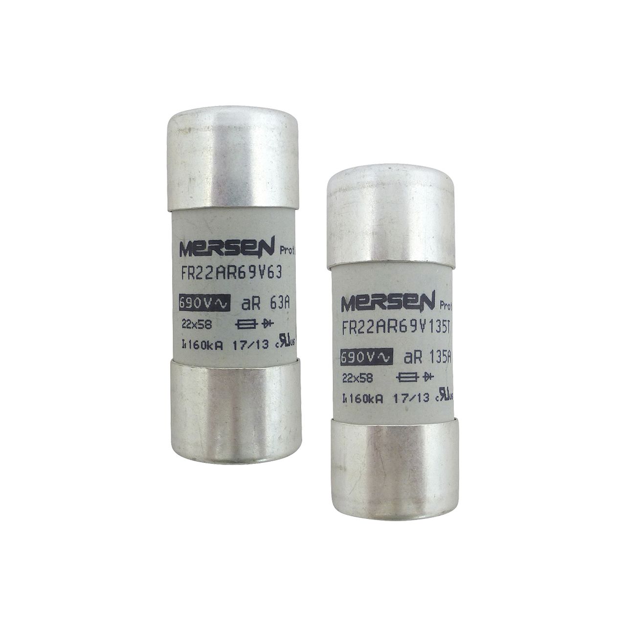 Mersen ( ex ferraz shawmut ) FR22AR69V125T | Fusible Cylindrique ultra  rapide 22x58 aR 690VAC 125A - Percuteur | Rexel France