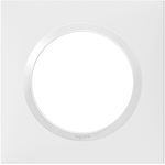 Plaque carrée dooxie 1 poste finition Blanc