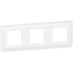 Plaque de finition horizontale Mosaic pour 3x2 modules blanc