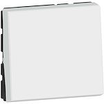 Interrupteur ou va-et-vient 10AX 250V~ Mosaic Easy-Led 2 modules - blanc