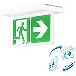 BAES évacuation SATI - 45lm/1h - IP43 IK07 - Pose mur/plafond - Visibilité+