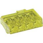 Borne de connexion CHRISTA'L 4 entrées jaune (x 100)