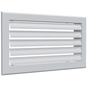 Grille De Soufflage Alu Blanc 800x200 Mm - Double Ailettes Orientables, France Air