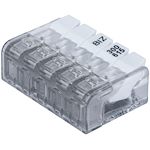Borne de connexion à leviers 5 entrées BIZ'WING MINI 2.5 0.2-2.5 mm² (x 50)