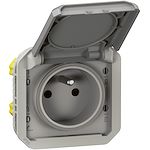 Prise de courant 2P+T Plexo composable blanc