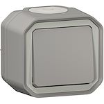 Interrupteur ou va-et-vient 10AX 250V Plexo complet saillie gris