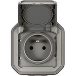 Prise de courant 2P+T Plexo complet saillie