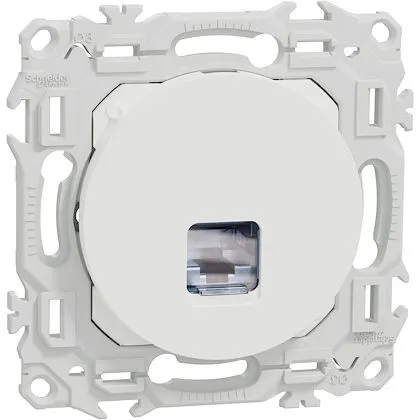   Odace - prise RJ45 - Cat6 STP grade 2TV min à grade 3TV - blanc craie 
