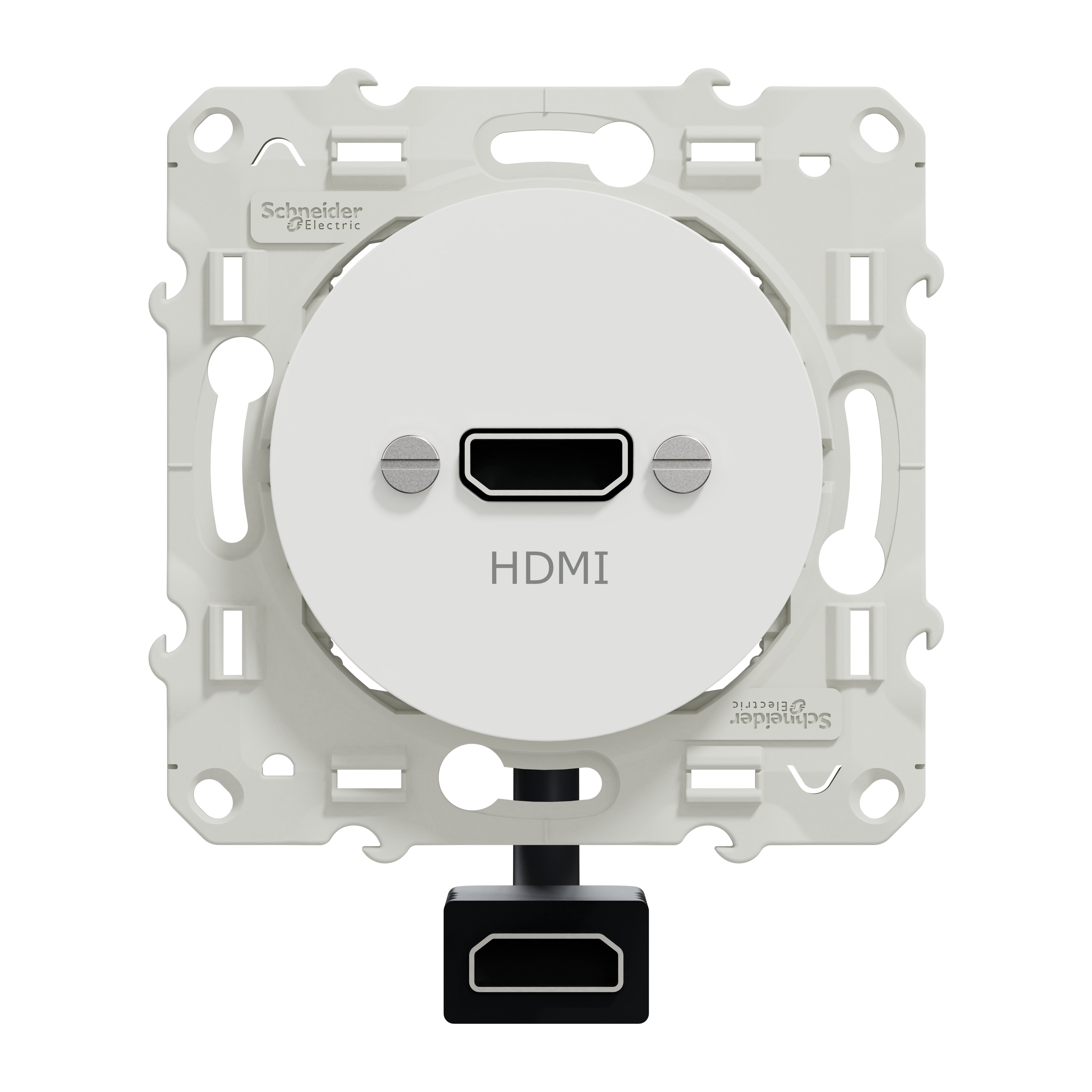 Prise HDMI SCHNEIDER Odace type A blanc - S520462