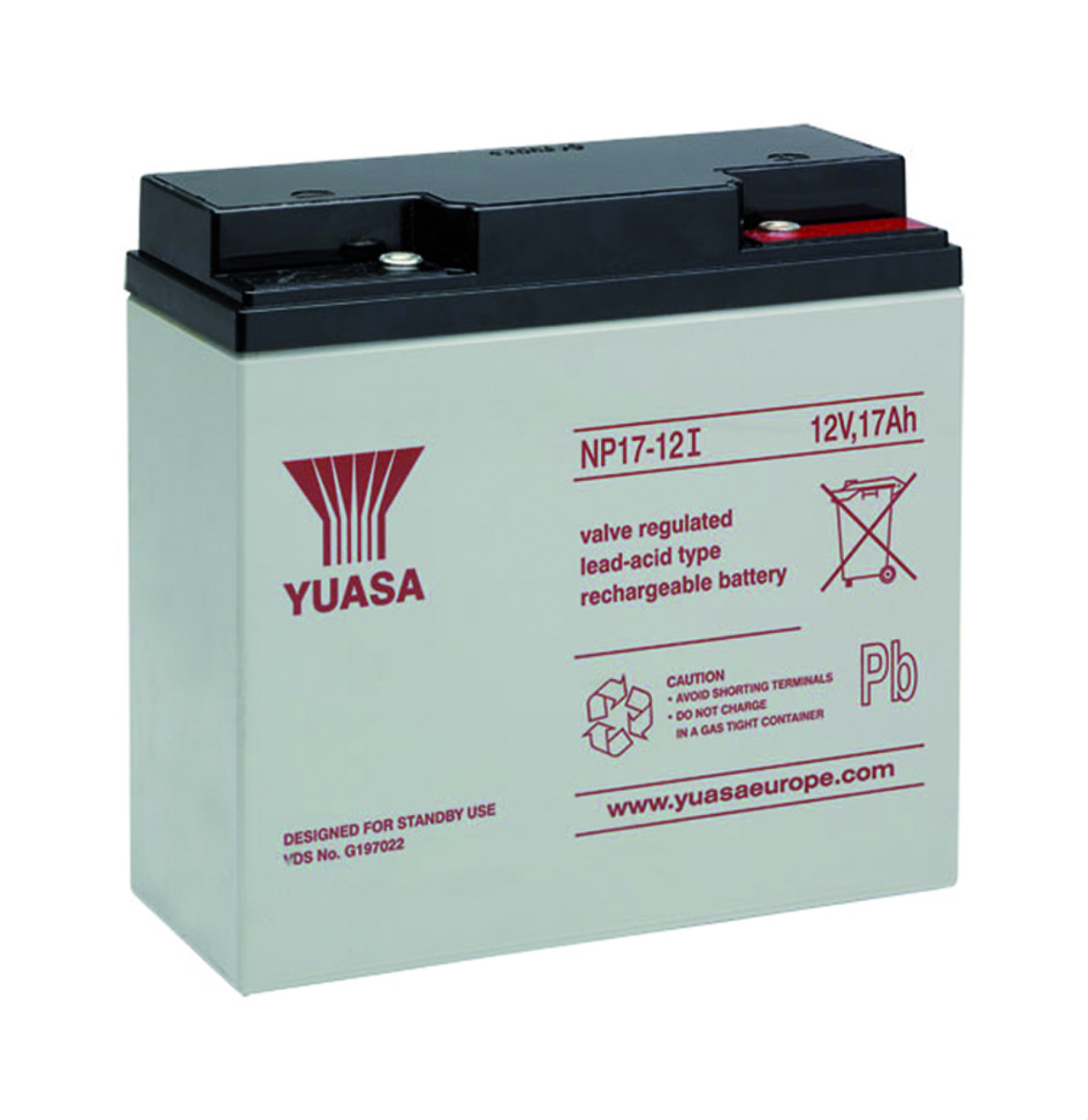 Yuasa NP17-12I  Batterie stationnaire étanche au plomb NP 17Ah