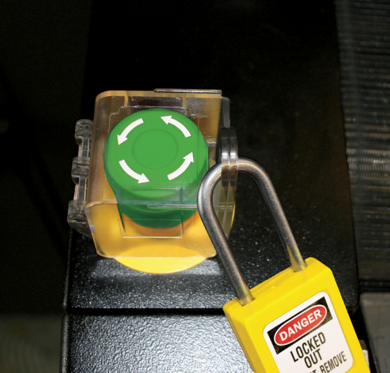 35 mm de largeur avec anse en acier inoxydable de 38 mm Cadenas de consignation thermoplastique Zenex™ vert système de retenue de clé 