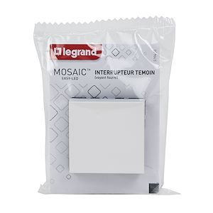 Interrupteur ou va-et-vient Mosaic Easy-Led 10A 1 module noir mat