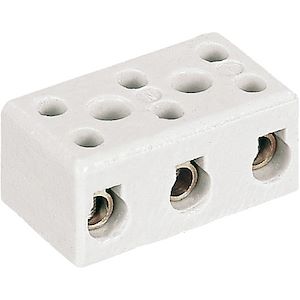 Barrette de 10 Dominos Électriques, Bornes Électriques, 16 mm², Blanc