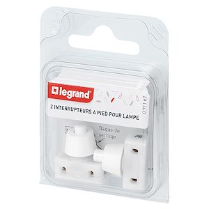 Legrand 091167  Mini-interrupteur à poussoir pour pied de lampe