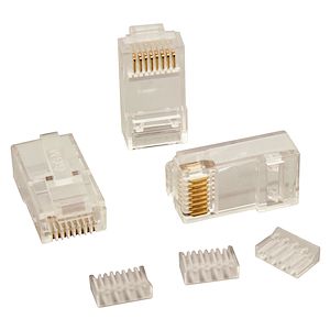 Lot de 10 connecteurs modules RJ45, 8 points