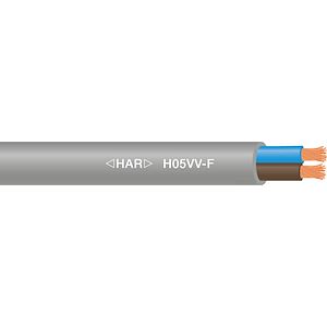 Câble électrique H05VV-F 2x1,5mm2 gris alimentation domestique