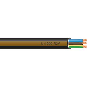 Câble rigide R2V-U-1000 3G10MM² noir (prix au mètre)