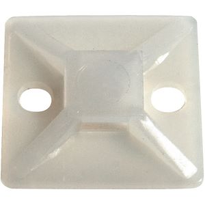 Embase adhésive et à visser 28.6 x 28.6 x 5.3 mm transparente (x 100)