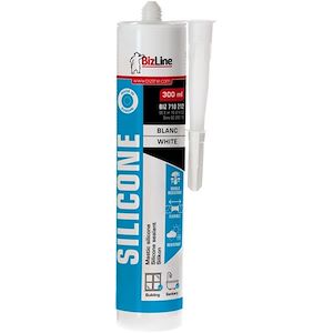 Bizline 710212, Mastic silicone blanc 300 ml