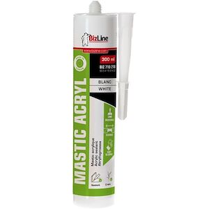 Bizline 710218, Mastic acrylique blanc 300 ml