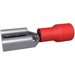 Clip pré-isolé femelle 0.5-1.5 mm² rouge pour clip mâle 6.3 x 0.8 mm (x 100)