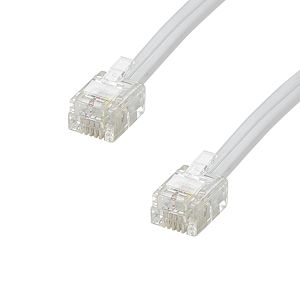 Cable ADSL 2+ cordon Torsadé avec connecteur RJ11 - 10 m ivoire