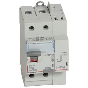 Interrupteur différentiel DX³ 411556 LEGRAND ID 2P 63A type A 30mA vis/vis 