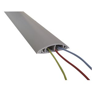 Cable equipements PCT10B300, TOP 10 : passage de plancher SOUPLE (en  rouleau) - 3m - GRIS - 2 canaux 