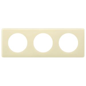 3 postes plaque céliane gris perle legrand 066603 
