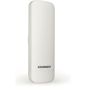 Gigamedia WAPEXT24, Pont Extérieur WiFi PoE N300Mbps (WiFi 4) - 2.4Ghz