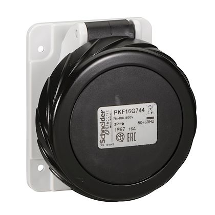 Schneider Electric Pkf16g744 Pratika Socle De Prise Droite 16a 3p T 480 500 V Ca Ip67 A Vis Rexel France