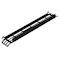 DClink cable tray 19' 1RU, black, incl. removable front panel plus hook-and-looo