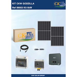 CKW Trading BV 89073, Kit Solaire 6KW-8 micro-onduleur 800W-16 panneaux  375W-no fixation-Coffret AC