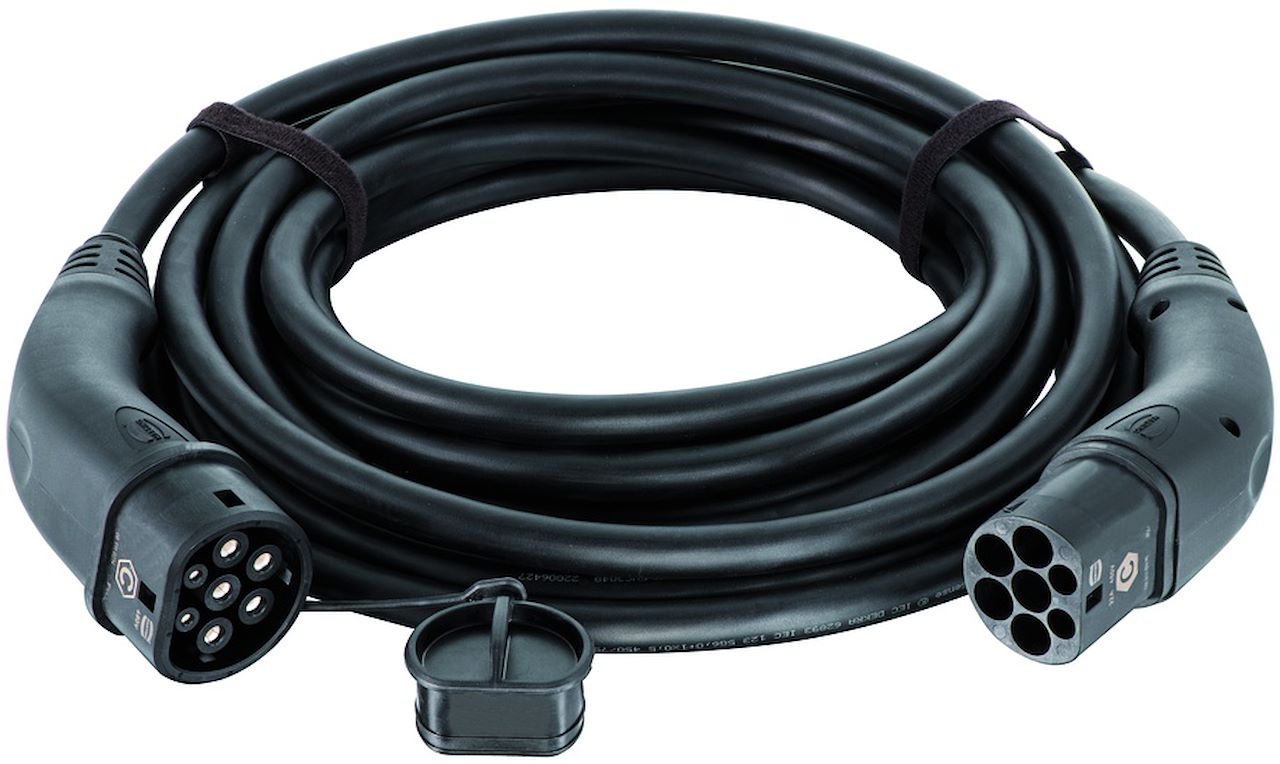Câbles de recharge - Câble de recharge Mode3 Typ2 32A 3ph 7,5M - 08914090102A0 - Câble de Recharge Type 2 Domestique Harting - 7,5 m.